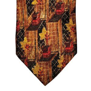 Ermenegildo Zegna Necktie Multicolor Floral Abstract Silk Made in Italy Vintage